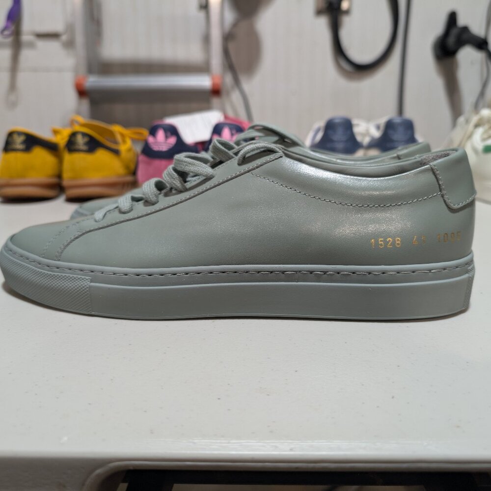 Common Projects Achilles Low 'Moss' Green Leather – Size EU 41|US 8